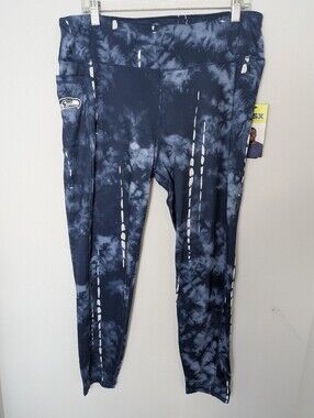 NWT Seattle Seahawks NFL Performance Athletic Leggings Graduated Blue Women XL